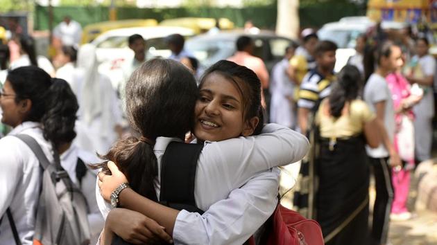 Assam HSLC/Class 10 Result 2019 declared: Assam High School Leaving Certificate (HSLC) or Class 10 examination results were declared on Wednesday.(Biplov Bhuyan/HT PHOTO)