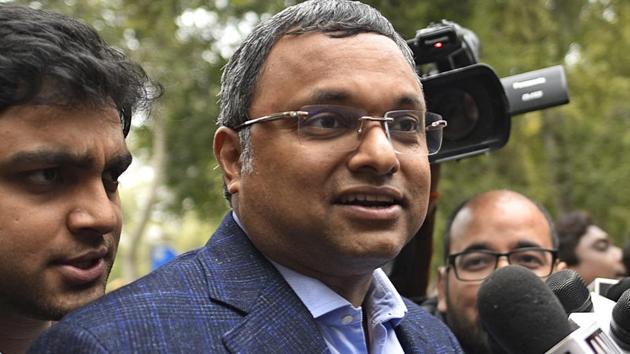 Karti Chidambaram, son of former Finance Minister P Chidambaram(Sanchit Khanna/HT PHOTO)