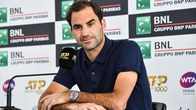 Roger Federer of Switzerland looks on during a press conference at the ATP Masters tennis tournament.(AFP) Roger Federer of Switzerland looks on during a press conference at the ATP Masters tennis tournament.(AFP)