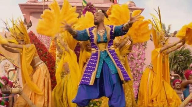 Will Smith as Genie in a still from Disney’s Aladdin remake.