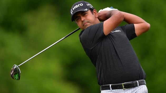 Anirban Lahiri of India plays a shot during practice prior to the start of the AT&T Byron Nelson.(AFP)