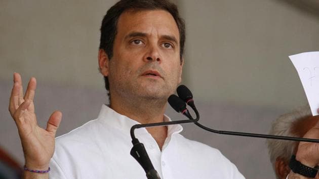 Congress president Rahul Gandhi Wednesday lashed out at Narendra Modi, saying the Prime Minister thinks “only person can run the country” while actually it is the people who run the nation.(ANI Photo)