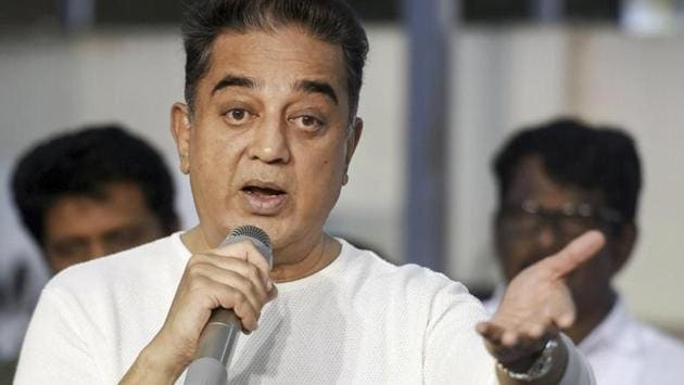 Makkal Needhi Maiam (MNM) chief Kamal Haasan(PTI file photo)