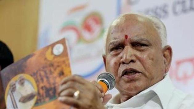 Former Karnataka chief minister B S Yeddyurappa on Tuesday said it would be a crime if even one vote from the Lingayat community went to the Congress.(PTI)