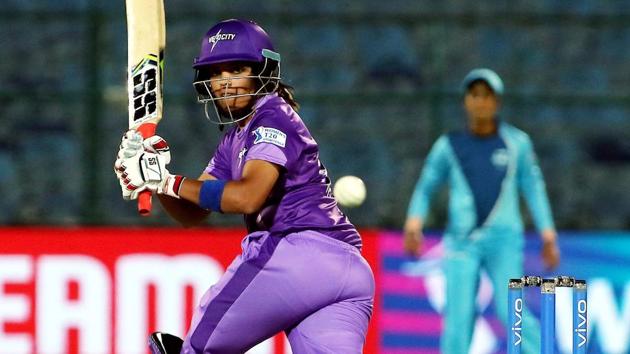 Velocity player Veda Krishnamurthy bats during the Women T20 Challenge final match.(PTI) Velocity player Veda Krishnamurthy bats during the Women T20 Challenge final match.(PTI)