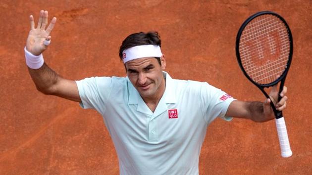 Foro Italico, Rome, Italy - May 16, 2019 Switzerland's Roger Federer celebrates winning his second round match against Portugal's Joao Sousa(REUTERS)