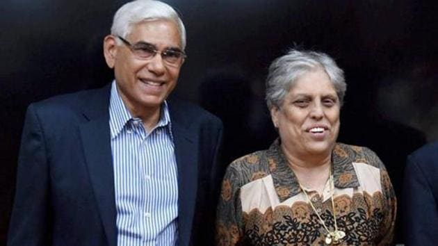 Diana Edulji with another CoA member Vinod Rai (File Photo)(PTI)