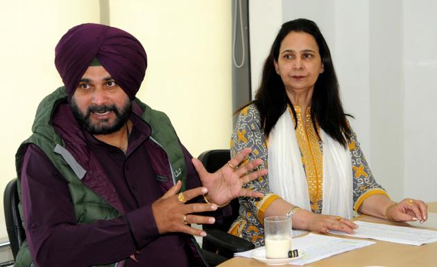 Sidhu slammed the previous government for not settling farmers’ despite the Punjab Settlement of Agricultural Indebtedness Act in 2016.(Keshav Singh/HT)