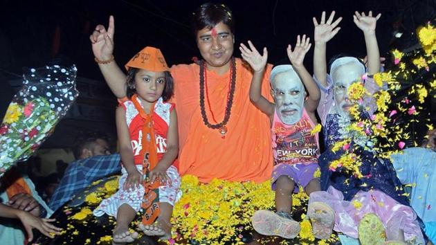 Pragya Thakur, who provoked outrage by calling Mahatma Gandhi’s assassin Nathuram Godse a patriot, has apologised for her comments, the BJP’s Madhya Pradesh unit said after a barrage of criticism from political parties across the country. (Raj Patidar / REUTERS) Pragya Thakur, who provoked outrage by calling Mahatma Gandhi’s assassin Nathuram Godse a patriot, has apologised for her comments, the BJP’s Madhya Pradesh unit said after a barrage of criticism from political parties across the country. (Raj Patidar / REUTERS)