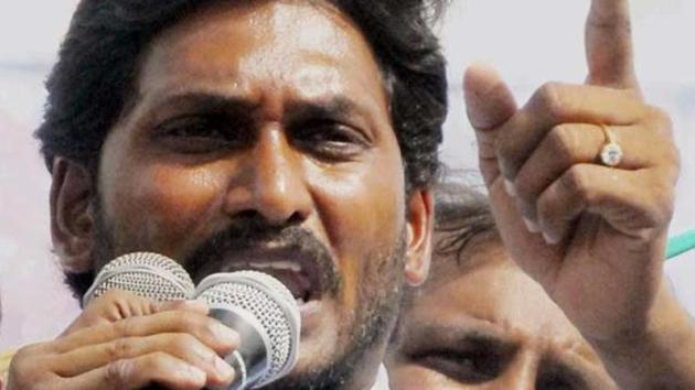 With six days to go for the declaration of results for the assembly elections in Andhra Pradesh, a confident-looking YSR Congress party president YS Jagan Mohan Reddy is already meeting people and and accepting representations from them.(PTI)