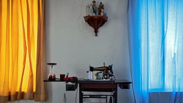 Sewing machine of Kritika, 49, a housewife, who was killed during Easter Sunday bombings, is seen inside her house. Priyantha Jayakody had skipped morning mass at St. Sebastian’s Church that day because of an injured foot. His wife Kritika, and their 17-year-old-son, who were both at the service, were nowhere to be seen. Since that day, Kritika’s sewing machine has sat in the family’s living room, a spool of thread loaded, awaiting her return. (Danish Siddiqui / REUTERS) Sewing machine of Kritika, 49, a housewife, who was killed during Easter Sunday bombings, is seen inside her house. Priyantha Jayakody had skipped morning mass at St. Sebastian’s Church that day because of an injured foot. His wife Kritika, and their 17-year-old-son, who were both at the service, were nowhere to be seen. Since that day, Kritika’s sewing machine has sat in the family’s living room, a spool of thread loaded, awaiting her return. (Danish Siddiqui / REUTERS)