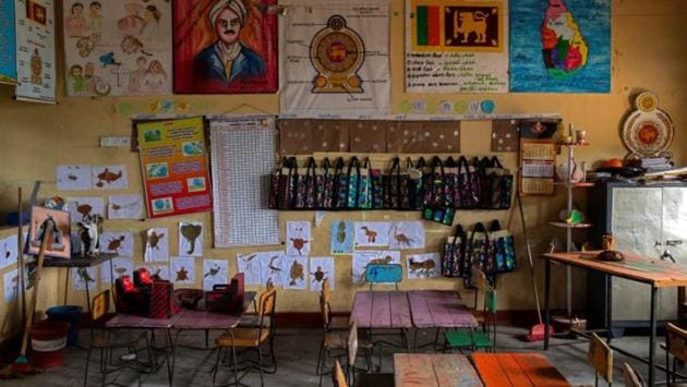 A fourth grade classroom attended by Kevin Kuventhirarasa is seen inside a private school in Batticalao. Schools across Sri Lanka have begun to reopen but in Batticaloa, one student, nine-year-old Kevin Kuventhirarasa, will never return. He was killed while at Sunday school at the Zion Church. “He was very active, generous and helpful,” said his teacher Vijithakumary Suthagar, in the empty classroom where she used to teach him. “I don’t know how will I explain his absence to his classmates.” (Danish Siddiqui / REUTERS) A fourth grade classroom attended by Kevin Kuventhirarasa is seen inside a private school in Batticalao. Schools across Sri Lanka have begun to reopen but in Batticaloa, one student, nine-year-old Kevin Kuventhirarasa, will never return. He was killed while at Sunday school at the Zion Church. “He was very active, generous and helpful,” said his teacher Vijithakumary Suthagar, in the empty classroom where she used to teach him. “I don’t know how will I explain his absence to his classmates.” (Danish Siddiqui / REUTERS)