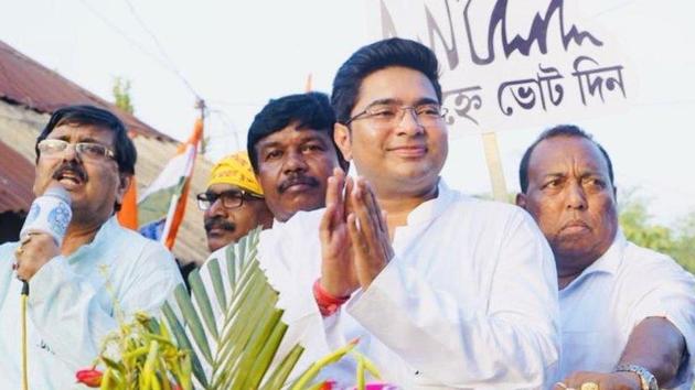 File photo of Abhishek Banerjee during one of his poll rallies in Bankura.