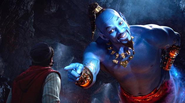 Will Smith plays the Genie in Aladdin.