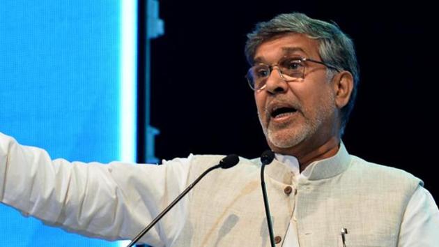 Nobel Laureate and human rights activist Kailash Satyarthi hs criticised BJP’s Pragya Singh Thakur for describing Mahatma Gandhi’s assassin Nathuram Godse as a patriot.(AFP)