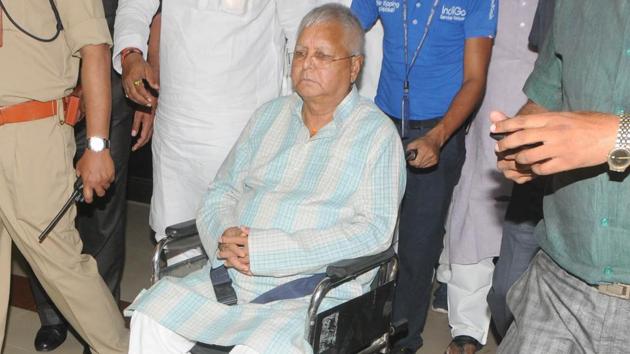 The RJD chief Lalu Prasad Yadav is currently undergoing treatment at RIMS, Ranchi.(Parwaz Khan /HT File Photo)