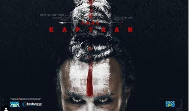 Saif Ali Khan on the first poster of Laal Kaptaan