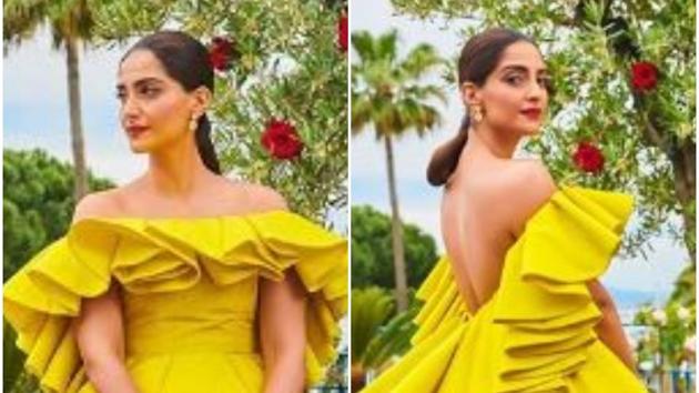 Sonam Kapoor poses at the Cannes Film Festival.