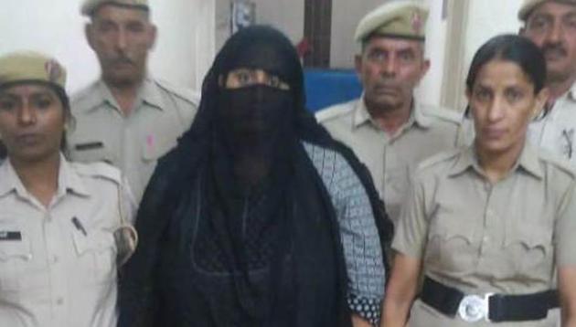 The accused in police custody in Panipat on Monday, May 20, 2019.(HT Photo)