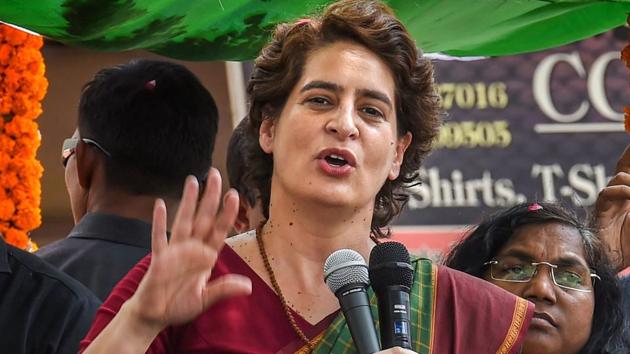Congress general secretary for east Uttar Pradesh Priyanka Gandhi Vadra(PTI photo) Congress general secretary for east Uttar Pradesh Priyanka Gandhi Vadra(PTI photo)