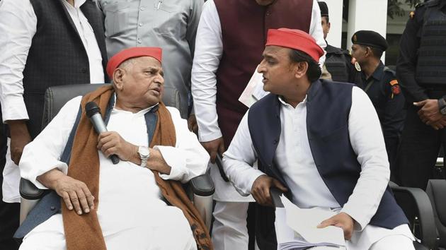 In a fresh affidavit filed in the Supreme Court, the CBI has given clean chit to Samajwadi patriarch Mulayam Singh Yadav and his sons Akhilesh Yadav and Prateek Yadav in a disproportionate assets case. The agency added that no enquiry was conducted in the DA case against Mulayam Singh Yadav and Akhilesh Yadav after August 2013. (Nand Kumar / PTI) In a fresh affidavit filed in the Supreme Court, the CBI has given clean chit to Samajwadi patriarch Mulayam Singh Yadav and his sons Akhilesh Yadav and Prateek Yadav in a disproportionate assets case. The agency added that no enquiry was conducted in the DA case against Mulayam Singh Yadav and Akhilesh Yadav after August 2013. (Nand Kumar / PTI)