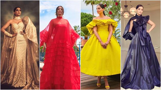 Sonam Kapoor’s different looks at Cannes Film Festival.(Instagram)
