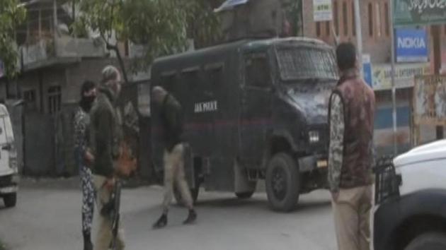 Two militants belonging to the Hizbul Mujahideen were killed by security forces after a gun battle in Jammu and Kashmir’s Kulgam(ANI/Twitter) Two militants belonging to the Hizbul Mujahideen were killed by security forces after a gun battle in Jammu and Kashmir’s Kulgam(ANI/Twitter)