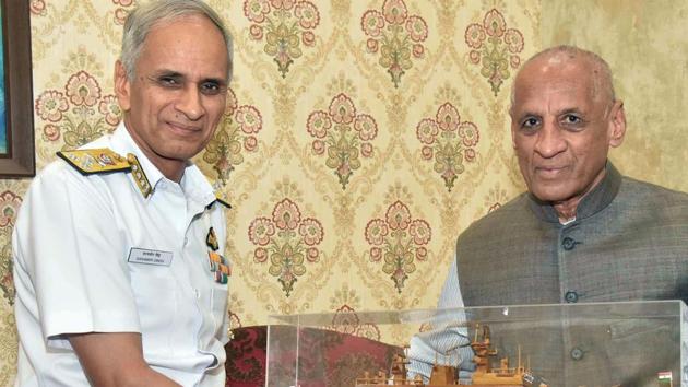 Last week, the defence ministry rejected Vice Admiral Bimal Verma’s petition challenging the appointment of his junior, Vice Admiral Karambir Singh (left) , as the next Navy Chief.(ANI)