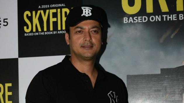 Jisshu Sengupta at the screening of his web series Skyfire in Mumbai, on May 21.(IANS)