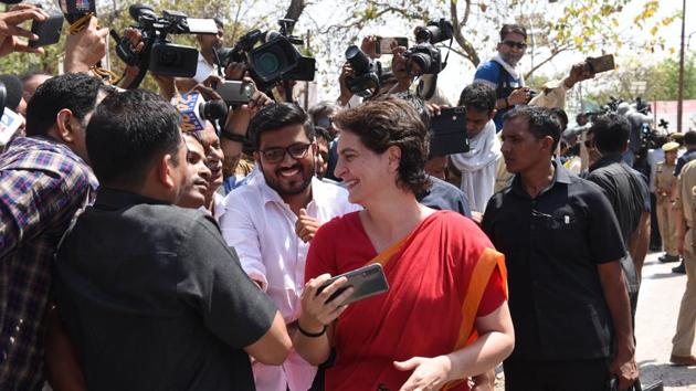 Congress general secretary for eastern Uttar Pradesh Priyanka Gandhi speaks to the media after Congress President Rahul Gandhi filed his nomination papers for the elections, in Amethi, Uttar Pradesh. The Congress President fought the elections from two Lok Sabha seats -- the other being Kerala’s Wayanad. Congress’ election campaign saw his sister Priyanka step to the forefront, campaigning vigorously for the party. (Subhankar Chakraborty / HT Photo) Congress general secretary for eastern Uttar Pradesh Priyanka Gandhi speaks to the media after Congress President Rahul Gandhi filed his nomination papers for the elections, in Amethi, Uttar Pradesh. The Congress President fought the elections from two Lok Sabha seats -- the other being Kerala’s Wayanad. Congress’ election campaign saw his sister Priyanka step to the forefront, campaigning vigorously for the party. (Subhankar Chakraborty / HT Photo)