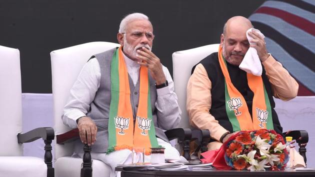 The election manifestos were eagerly awaited by voters and released to much fanfare by the parties. Manifestos outline a party’s stand towards key issues that they feel will woo the voter. The release of the manifesto is a moment of relief, even if the party is already in power. Seen here is Prime Minister Narendra Modi with party president Amit Shah the day the BJP released its own. (Arvind Yadav / HT Photo) The election manifestos were eagerly awaited by voters and released to much fanfare by the parties. Manifestos outline a party’s stand towards key issues that they feel will woo the voter. The release of the manifesto is a moment of relief, even if the party is already in power. Seen here is Prime Minister Narendra Modi with party president Amit Shah the day the BJP released its own. (Arvind Yadav / HT Photo)