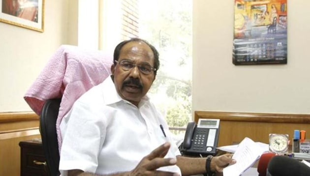 Moily, a former union minister, was the joint candidate of the ruling Congress-JDS coalition.(HT Photo)