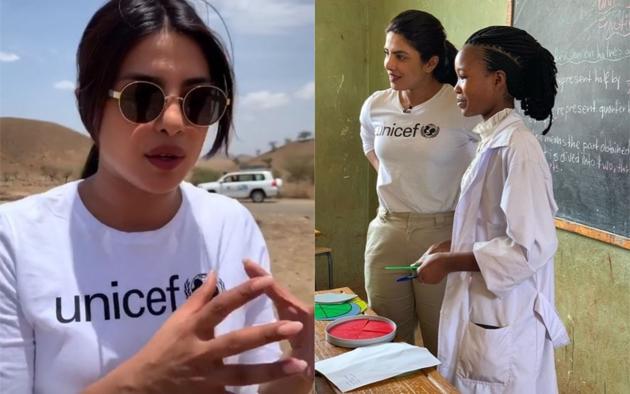 Actor Priyanka Chopra is spending time with refugee kids in Ethiopia.(Instagram)