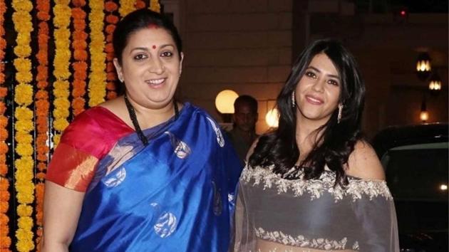 Ekta Kapoor posted a photo rooting for Union Minister Smriti Irani. Ekta Kapoor posted a photo rooting for Union Minister Smriti Irani.