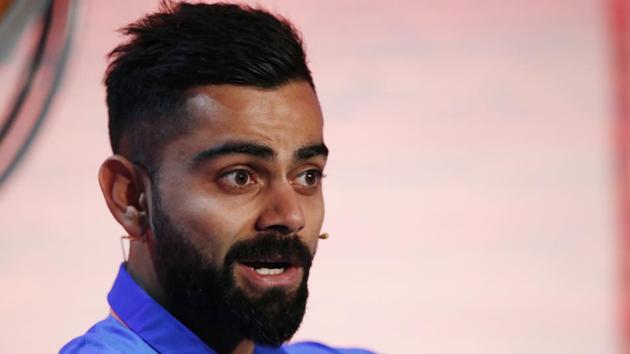 India's Virat Kohli speaks during the captains' Press Conference in London. (AP) India's Virat Kohli speaks during the captains' Press Conference in London. (AP)