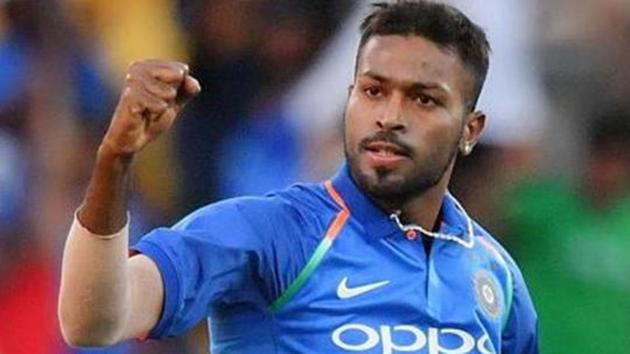 India's Hardik Pandya celebrates after bowling out New Zealand's Ross Taylor. (AFP) India's Hardik Pandya celebrates after bowling out New Zealand's Ross Taylor. (AFP)