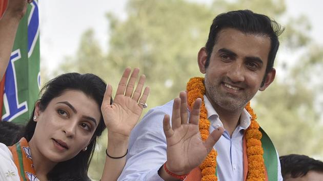 Bharatiya Janata Party (BJP) East Delhi candidate for Lok sabha elections Gautam Gambhir(Sanjeev Verma/HT PHOTO)