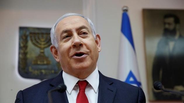 Lok Sabha Election Results 2019: Israeli Prime Minister Benjamin Netanyahu speaks during the weekly cabinet meeting at the Prime Minister's office in Jerusalem, May 19, 2019.(REUTERS)