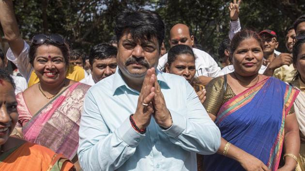 A three-time corporator from Mulund, the BJP’s Manoj Kotak, defeated NCP’s Sanjay Dina Patil by 2.26 lakh votes. Of the 9.08 lakh votes polled in the constituency, Kotak got 5.14 lakh votes (56.61%).(Satish Bate/HT Photo)