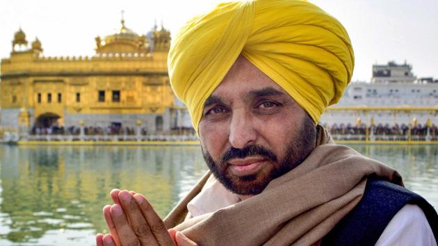 AAP state chief Bhagwant Mann created history by winning the parliamentary segment for the second term by beating Congress’ Kewal Singh Dhillon.(PTI File Photo)