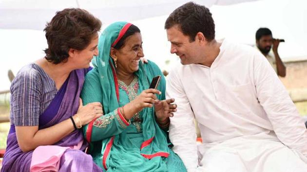 Congress President Rahul Gandhi with General Secretary of the of eastern UP Priyanka Gandhi at a Mahila Workers Meeting in Amethi. Priyanka’s elevation as AICC general secretary and her extensive campaigning across the state earned the Congress a part in UP’s poll narrative from which it was absent after being kept out of the BSP-SP tie-up. (ANI Photo) Congress President Rahul Gandhi with General Secretary of the of eastern UP Priyanka Gandhi at a Mahila Workers Meeting in Amethi. Priyanka’s elevation as AICC general secretary and her extensive campaigning across the state earned the Congress a part in UP’s poll narrative from which it was absent after being kept out of the BSP-SP tie-up. (ANI Photo)