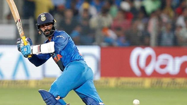 India's Dinesh Karthik plays a shot.(REUTERS) India's Dinesh Karthik plays a shot.(REUTERS)
