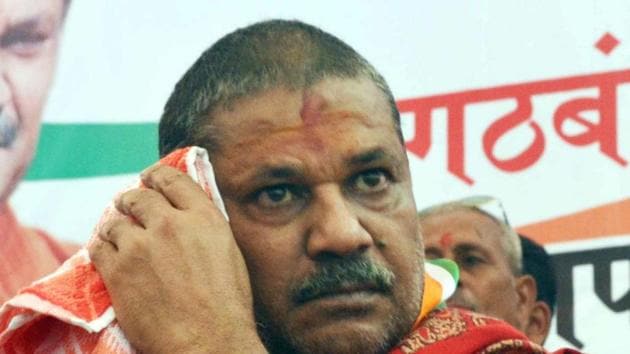 Congress candidate Kirti Azad lost the Lok Sabha election in Dhanbad to BJP’s Pashupati Nath Singh.(HT File photo)
