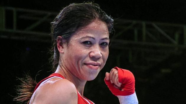 Guwahati: India's woman boxer Mary Kom (L) after her win against Vanlal Duati.(PTI) Guwahati: India's woman boxer Mary Kom (L) after her win against Vanlal Duati.(PTI)