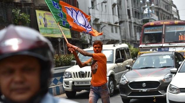 The Bharatiya Janata Party (BJP) created history on Thursday in Karnataka by winning 25 out of the 28 Lok Sabha seats, the highest tally by any party in the state since 1989, when the Congress won 27 seats.(Arijit Sen/HT Photo)