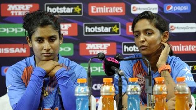 Mithali Raj, Captain of India and Harmanpreet Kaur of India address a press conference after the Women's ICC World Twenty20 India 2016 match between India and Bangladesh at the Chinnaswamy stadium on March 15, 2016 in Bangalore, India. (IDI via Getty Images) Mithali Raj, Captain of India and Harmanpreet Kaur of India address a press conference after the Women's ICC World Twenty20 India 2016 match between India and Bangladesh at the Chinnaswamy stadium on March 15, 2016 in Bangalore, India. (IDI via Getty Images)