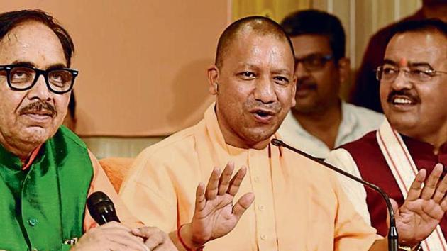 While informally discussing the Gorakhpur victory, Yogi did admit his concern over poor management of the election in his stronghold during the initial days(HTPhoto)