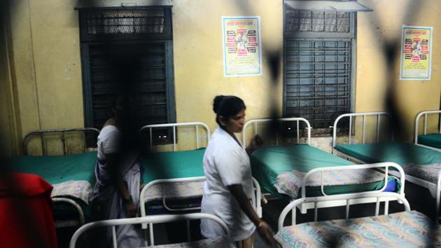 Family room for women seen at Yerawada mental hospital in Pune(Shankar Narayan/HT PHOTO) Family room for women seen at Yerawada mental hospital in Pune(Shankar Narayan/HT PHOTO)