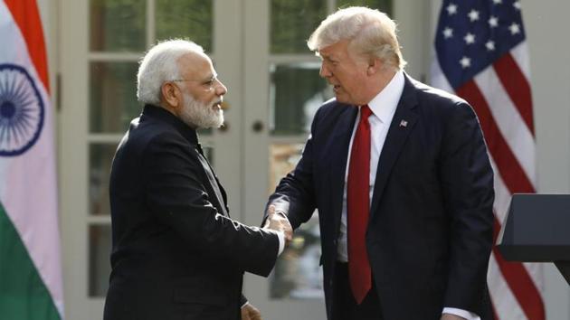 US President Donald Trump and Prime Minister Narendra Modi Friday agreed to meet at the G-20 Summit in Japan next month as both the leaders pledged to further strengthen the US-India strategic partnership(Reuters File Photo)