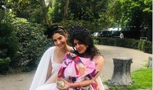 Sonam Kapoor at the London wedding of her cousin, Priya Singh.